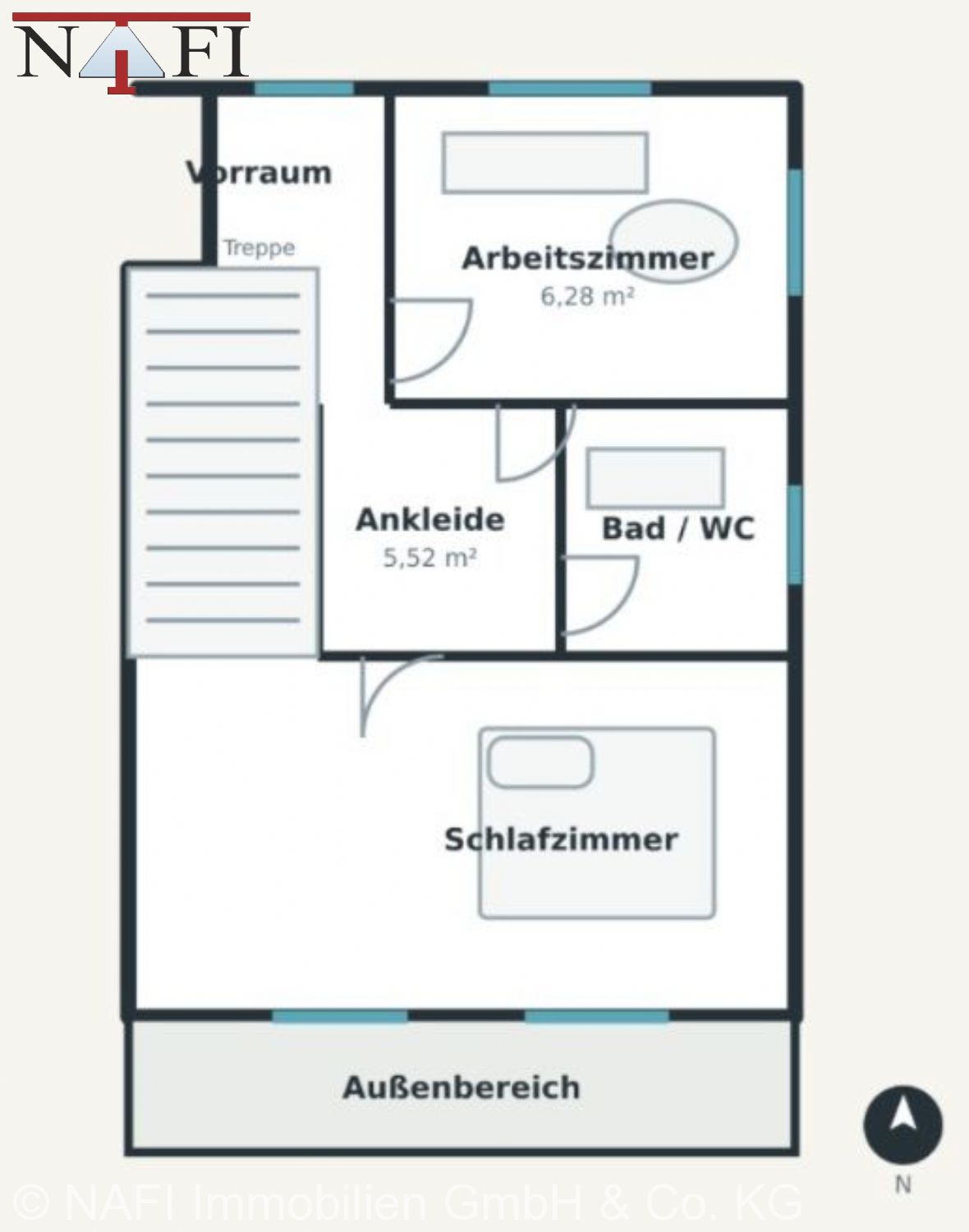 ** Modernisiertes Einfamilienhaus mit Einliegerwohnung und Sonnengarten ** - Grundriss DG (24549)
