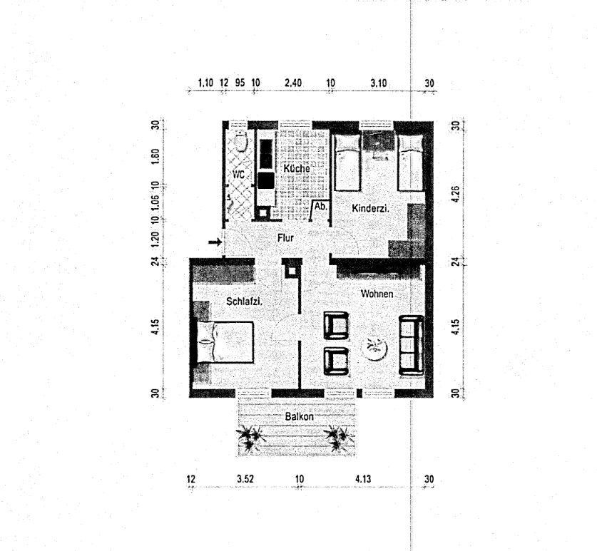 3 Zimmer Wohnung, 71522 Backnang, Erdgeschosswohnung