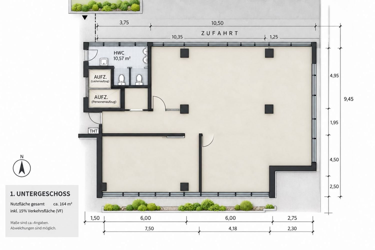 „164 m² Gewerbefläche in Fellbach | Flexibel teilbar | Büro • Lager • Showroom“ - Titelbild (27378)