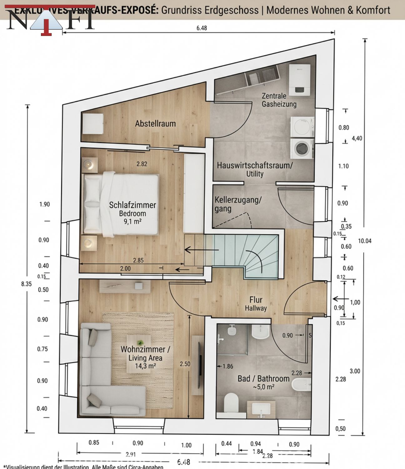**Kapitalanleger oder Eigennutzen – Charmantes EFH in begehrter Lage** - Grundriss_EG (17346)