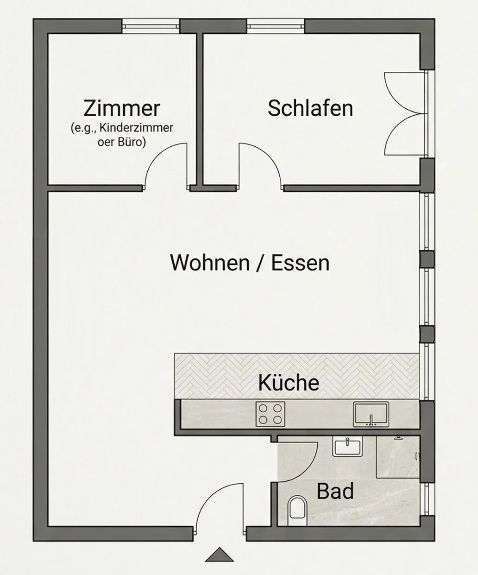 **Modern sanierte 3-Zimmer-Wohnung mit freundlichem Wohncharakter in attraktiver Wohnlage** - Grundriss (19690)