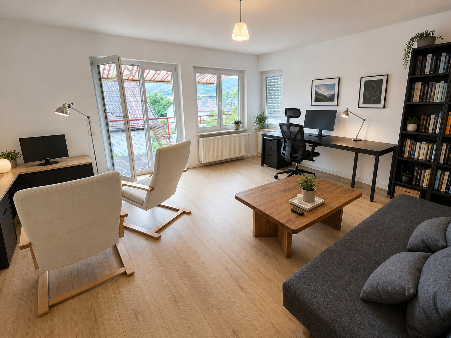 Werthaltige Kapitalanlage – Moderne 2,5-Zimmer-Wohnung in gepflegter Wohnanlage - Wohnbereich (22319)