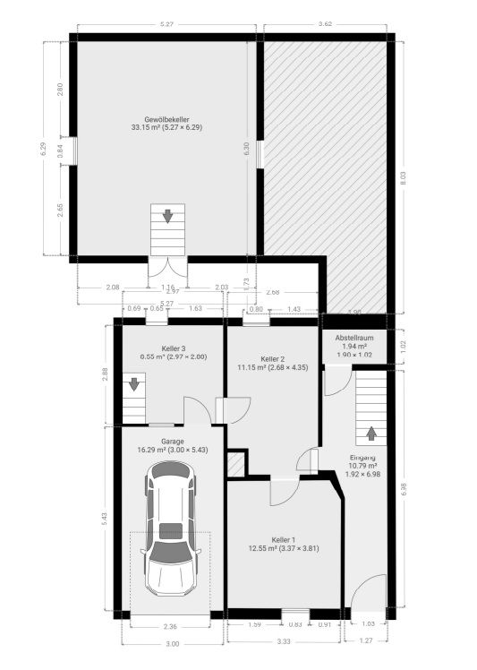 Ein Zuhause voller Möglichkeiten – charmant, großzügig und bereit für Ihre Familiengeschichte - Grundriss EG-UG (27209)