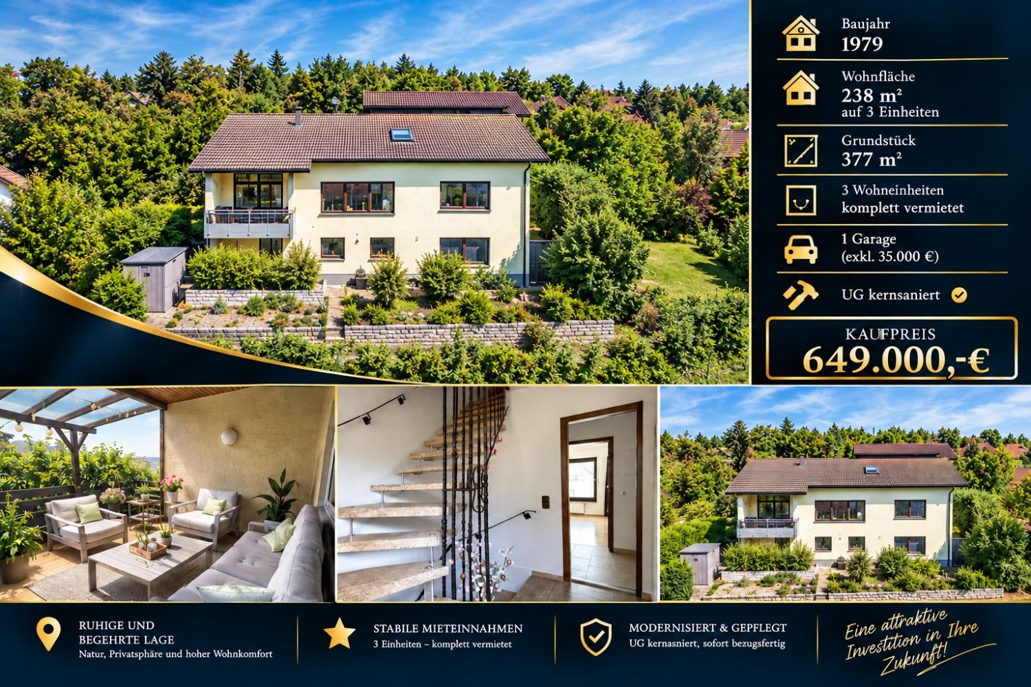 ** Vollständig vermietetes Mehrfamilienhaus ** - Titelbild (23960)