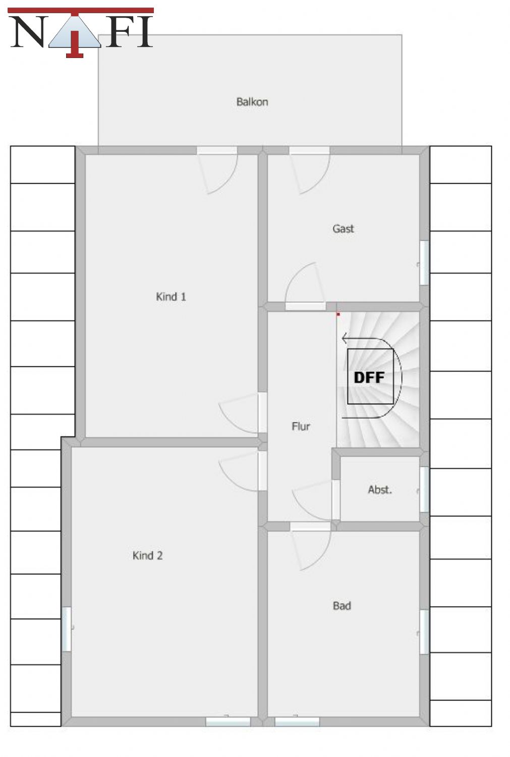 *Familienfreundlich wohnen – Moderne 4,5-Zi.-EG-Wohnung mit Garten* - Grundriss DG (24968)