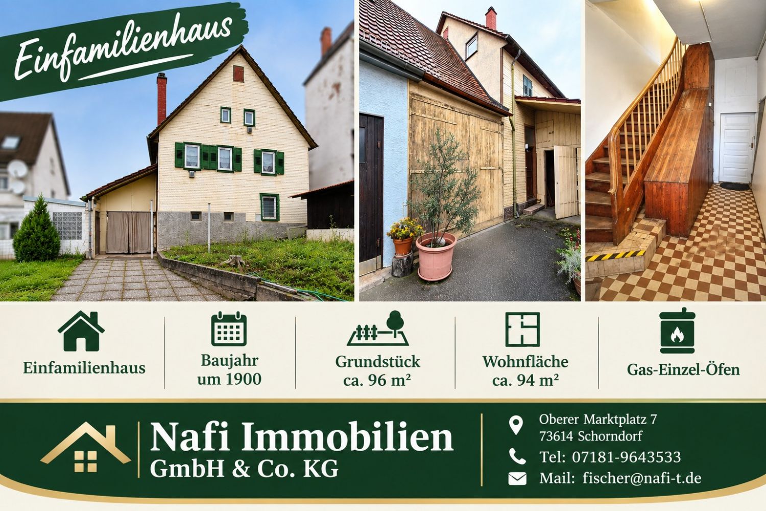 Kleines Einfamilienhaus mit historischem Charakter und viel Gestaltungspotenzial - Titelbild (24788)