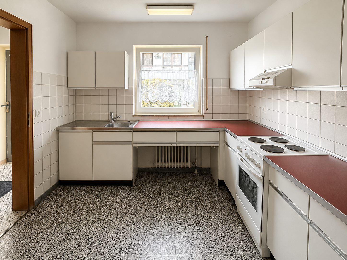 **Charmante Doppelhaushälfte in Ostfildern – Sonniger Garten, 5 Zimmer & viel Potenzial** - KI generiertes Küchenbild (21604)