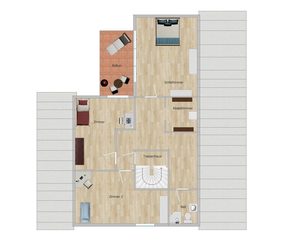 **Wohnen mit Gewerbepotenzial – Großzügiges Einfamilienhaus im Mischgebiett** - Grundriss DG (24636)