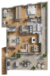 Grundriss - ++Stilvolle 3,5-Zimmer-Wohnung – lichtdurchflutet und optimal geschnitten++