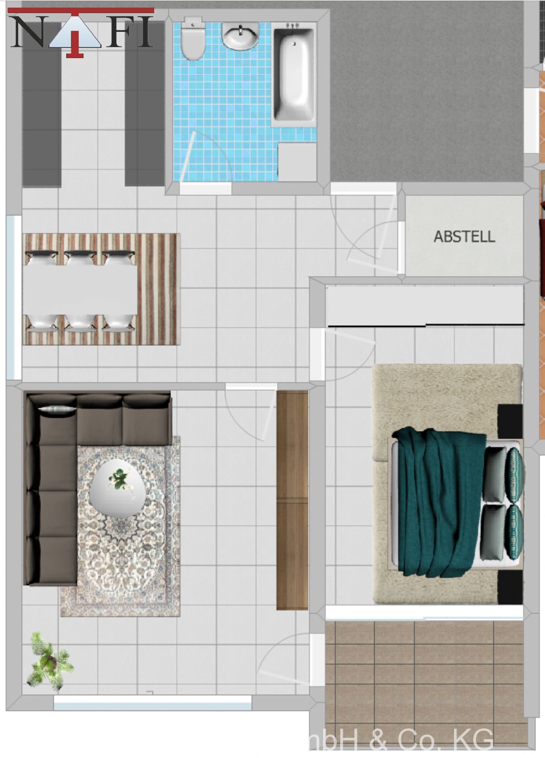 ++Wohnkomfort mit Panorama – Attraktive 2-Zimmer-Wohnung++ - Grundriss (18457)
