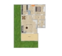 Grundriss - *Sonnenverwöhnte 3,5-Zimmer-Erdgeschosswohnung mit Terrasse + Garten*