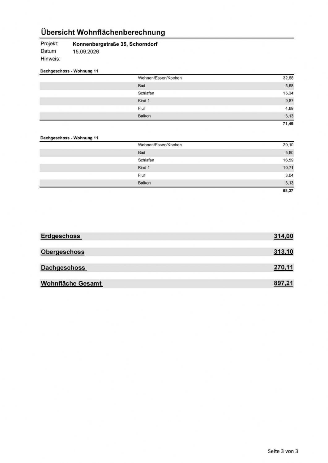 Beste LAGE…Exklusives Baugrundstück mit vielseitigem Entwicklungspotenzial in Schorndorf-Süd - Wohnflächenberechnung (24648)