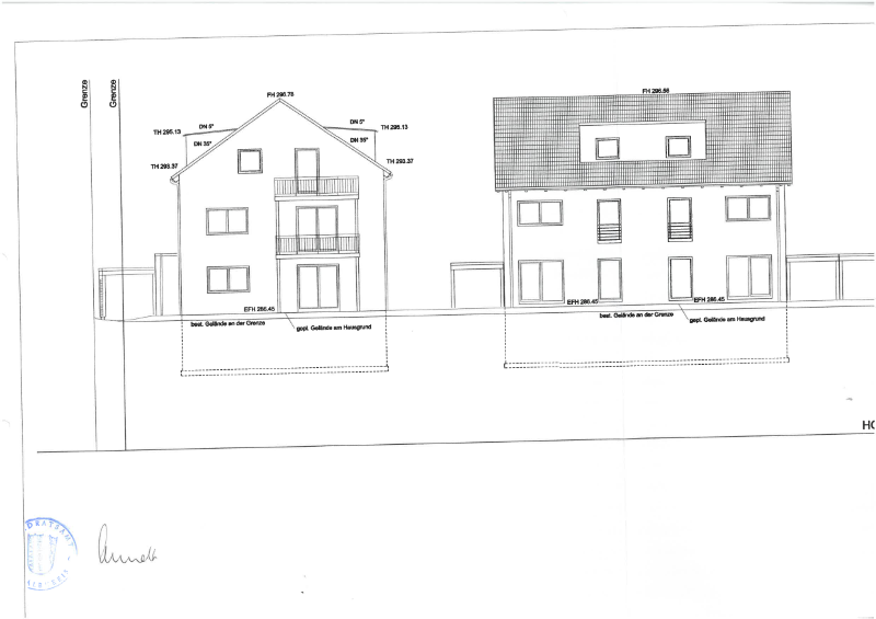 **4-Zimmer-Dachgeschosswohnung im Neubau – Modernes Wohnen in Lorch** - WE 5 und 9 Ansicht West (24951)